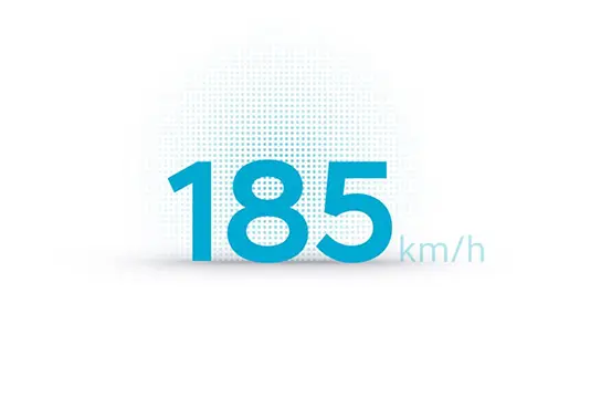 Top speed 185 km/h